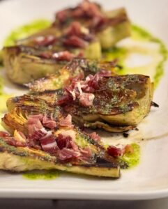 alcachofas con jamón Malavida restaurante
